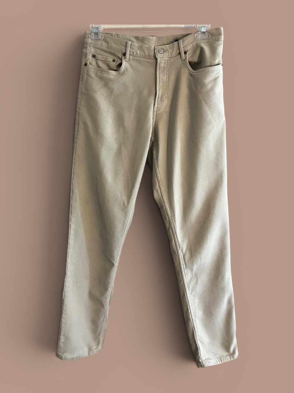 Faherty MENS Tan Five Pocket Khakis Waist 32